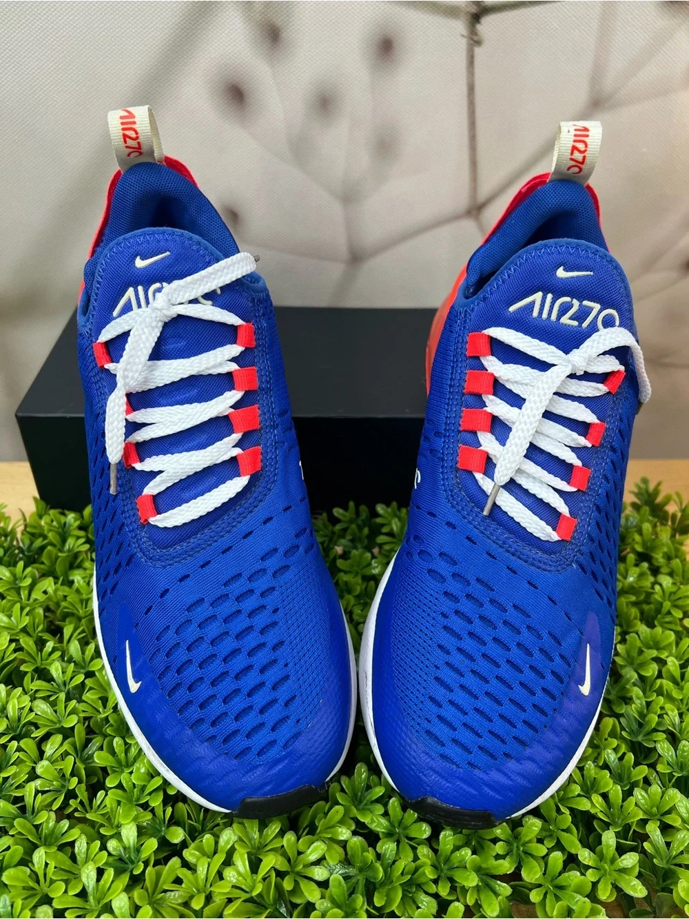 Nike Air Max 270 Hyper Royal Blue Bright Crimson Men's Size 7